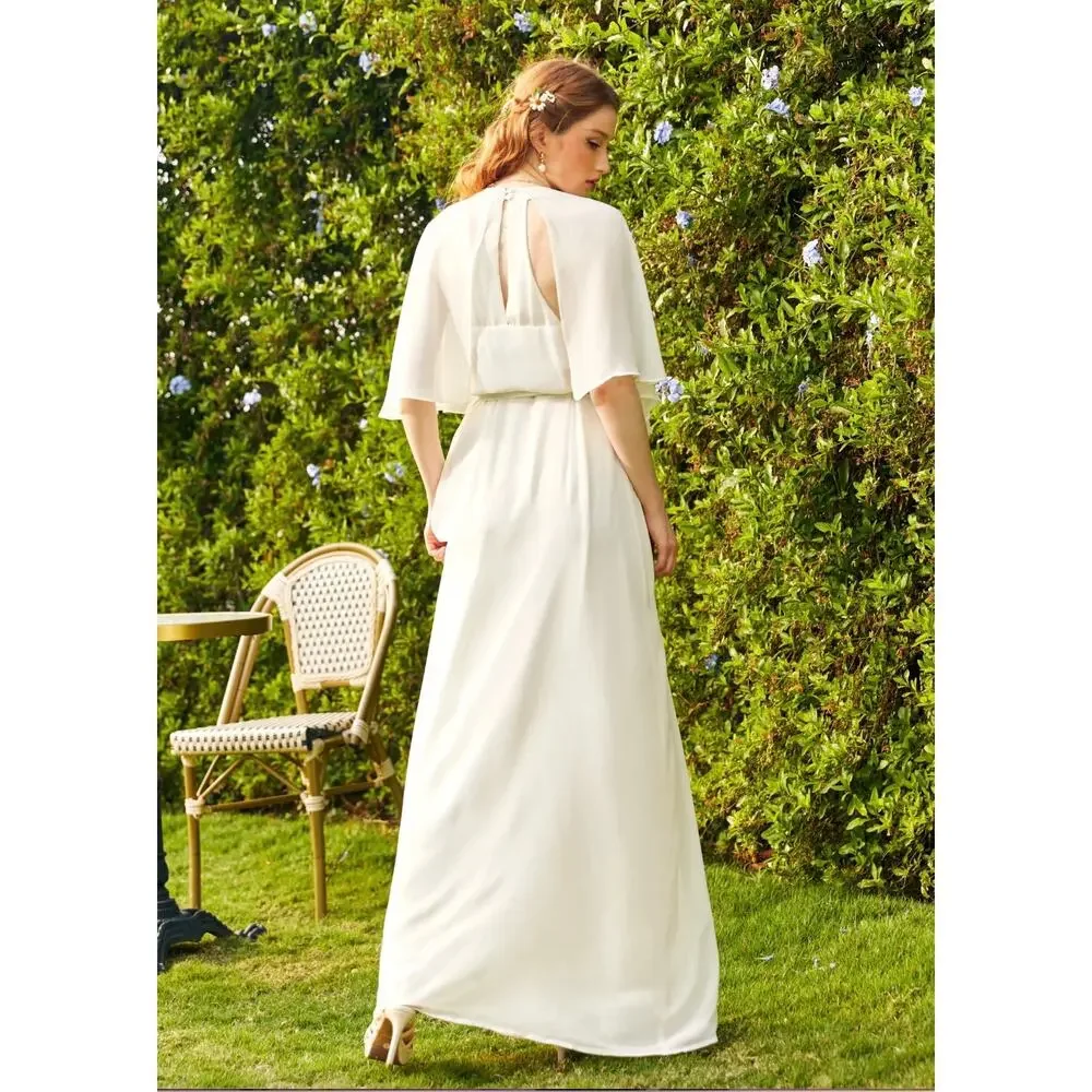 ModCloth Wrapped in Rapture Light Pink Chiffon Maxi Dress Size Large BNWT - Picture 5 of 7